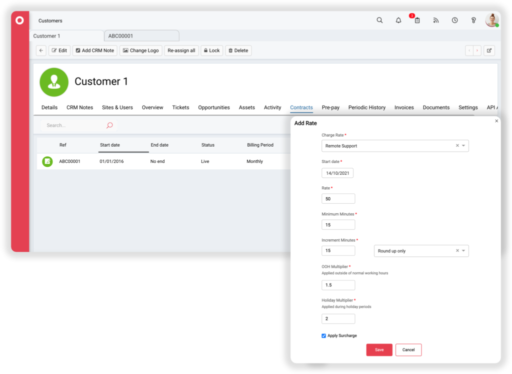 HaloPSA billing — automated invoice generation