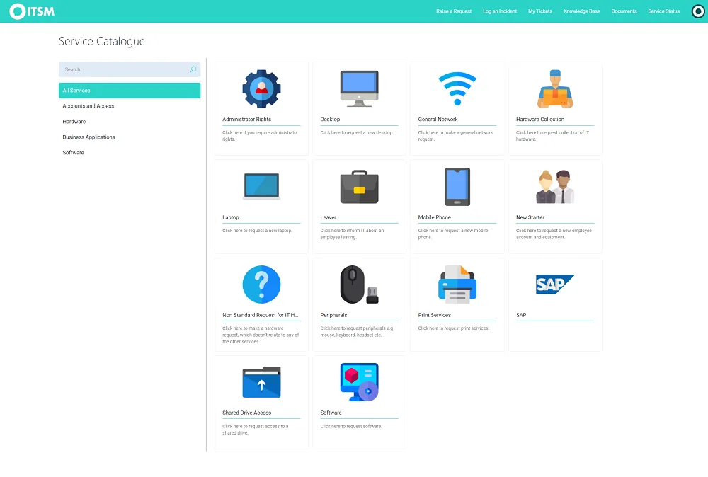 Self-service Portal